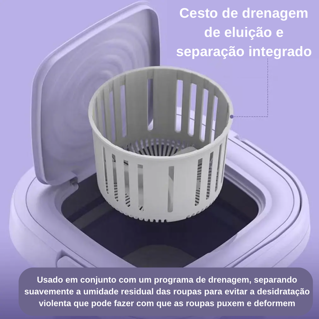 Mini Máquina de lavar roupa de dobramento. Ultrassônico Turbo